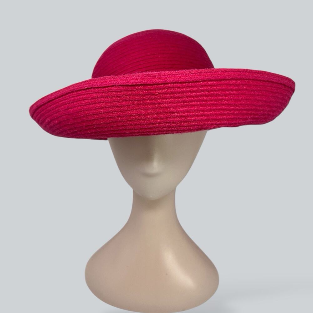 Vintage Y2K Betmar Hot Pink Floppy Sun Hat Barbiecore Resort